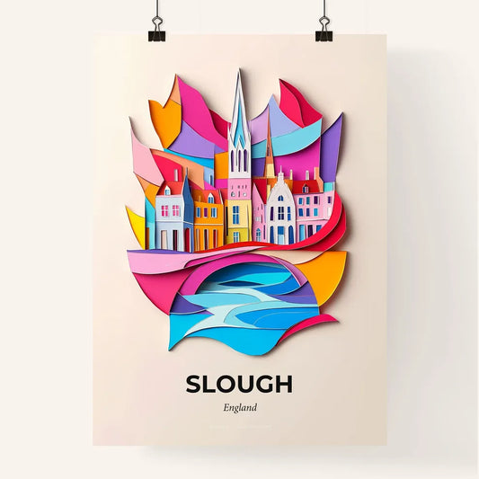 Vivid Slough, England, Colorful Poster