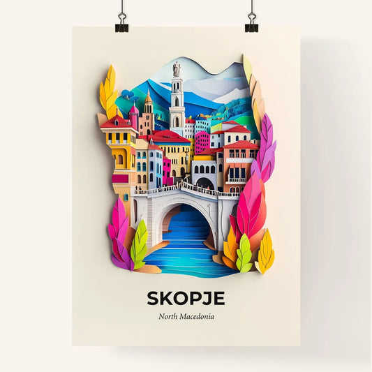 Vivid Skopje, North Macedonia, Colorful Poster