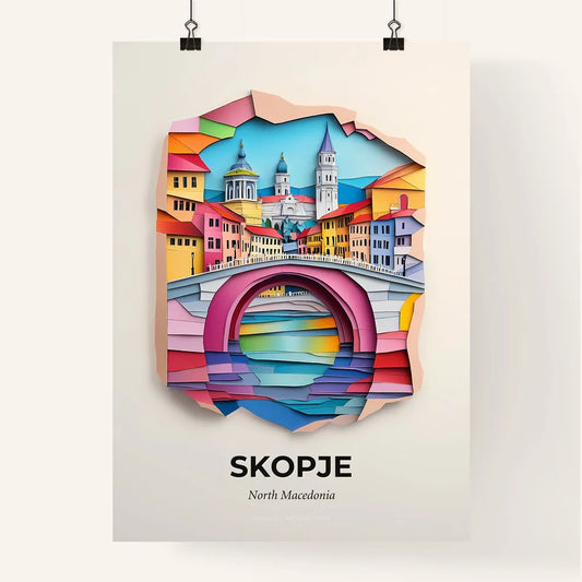 Vivid Skopje, North Macedonia, Colorful Poster