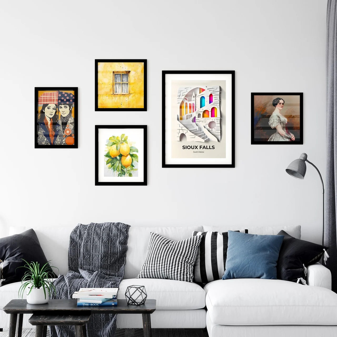 Vivid Sioux Falls, South Dakota, Premium Framed Prints