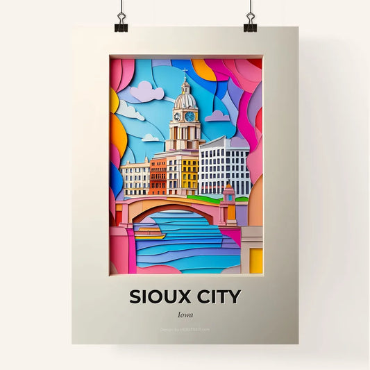 Vivid Sioux City, Iowa, Colorful Poster