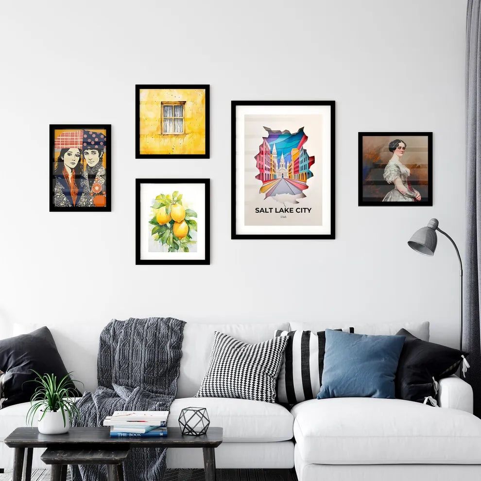 Vivid Salt Lake City, Utah, Premium Framed Prints