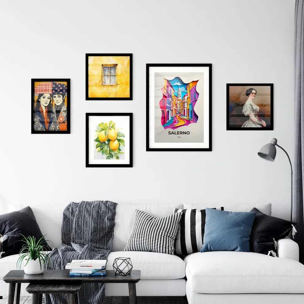 Vivid Salerno, Italy, Premium Framed Prints