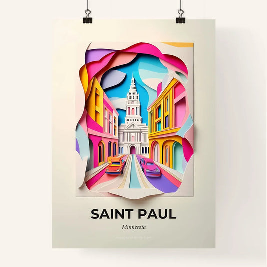 Vivid Saint Paul, Minnesota, Colorful Poster