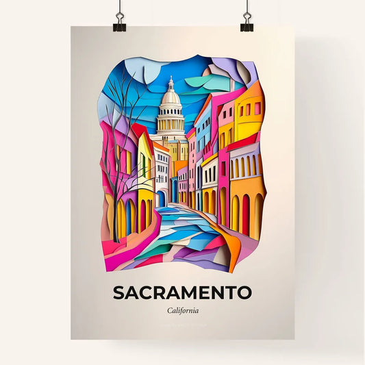 Vivid Sacramento, California, Colorful Poster