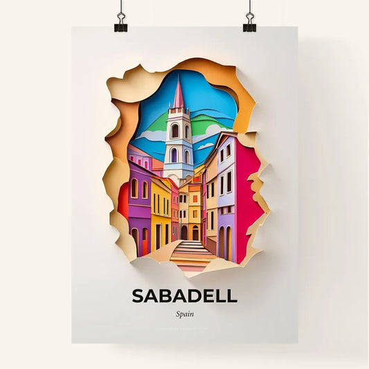Vivid Sabadell, Spain, Colorful Poster