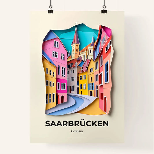 Vivid Saarbrucken, Germany, Colorful Poster