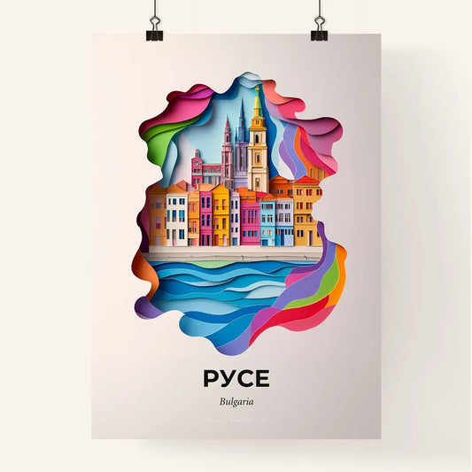 Vivid Ruse, Bulgaria, Colorful Poster