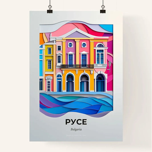 Vivid Ruse, Bulgaria, Colorful Poster