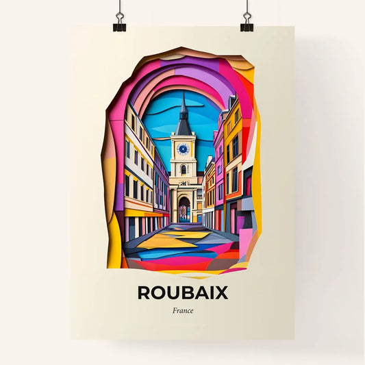 Vivid Roubaix, France, Colorful Poster