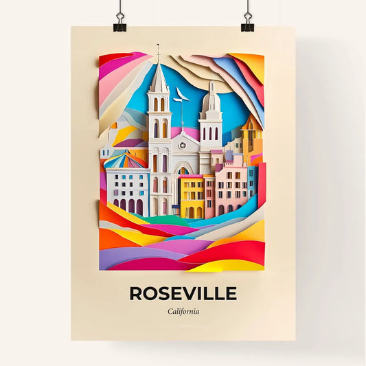 Vivid Roseville, California, Colorful Poster