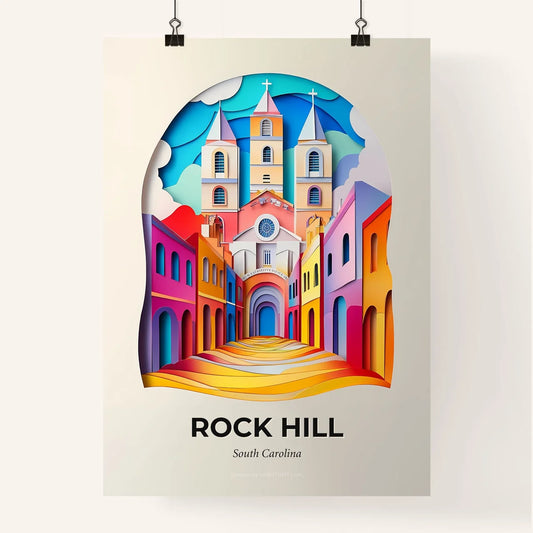 Vivid Rock Hill, South Carolina, Colorful Poster