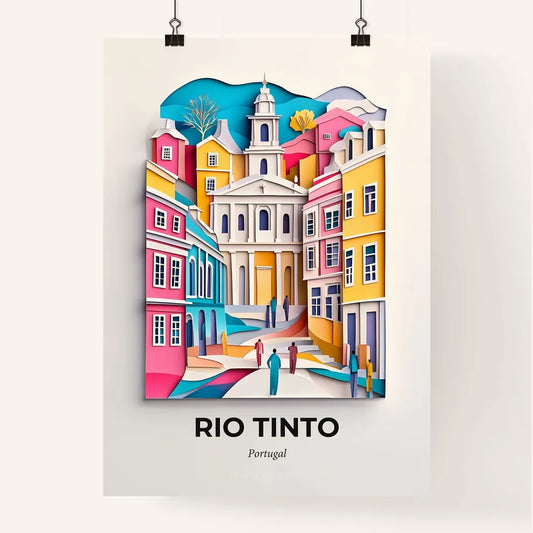 Vivid Rio Tinto, Portugal, Colorful Poster