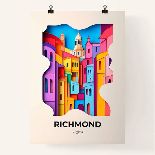 Vivid Richmond, Virginia, Colorful Poster