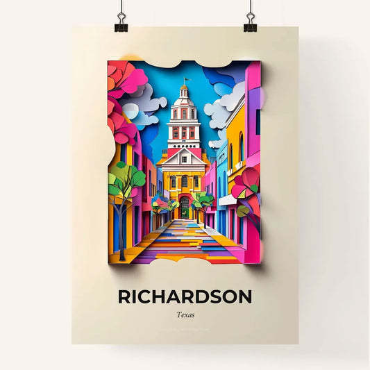 Vivid Richardson, Texas, Colorful Poster
