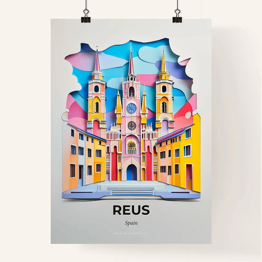 Vivid Reus, Spain, Colorful Poster