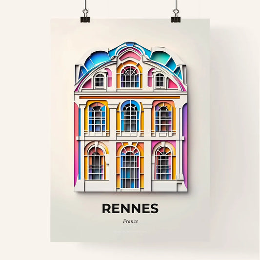 Vivid Rennes, France, Colorful Poster