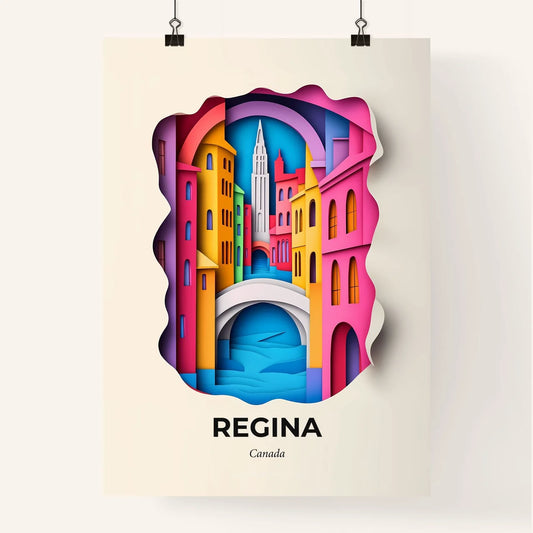Vivid Regina, Canada, Colorful Poster