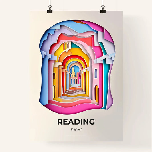 Vivid Reading, England, Colorful Poster