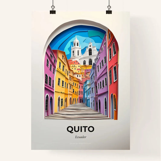 Vivid Quito, Ecuador, Colorful Poster