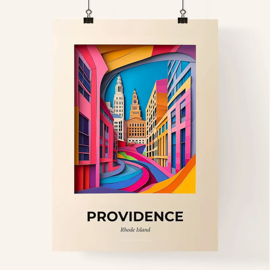 Vivid Providence, Rhode Island, Colorful Poster