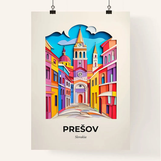 Vivid Prešov, Slovakia, Colorful Poster