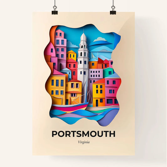Vivid Portsmouth, Virginia, Colorful Poster