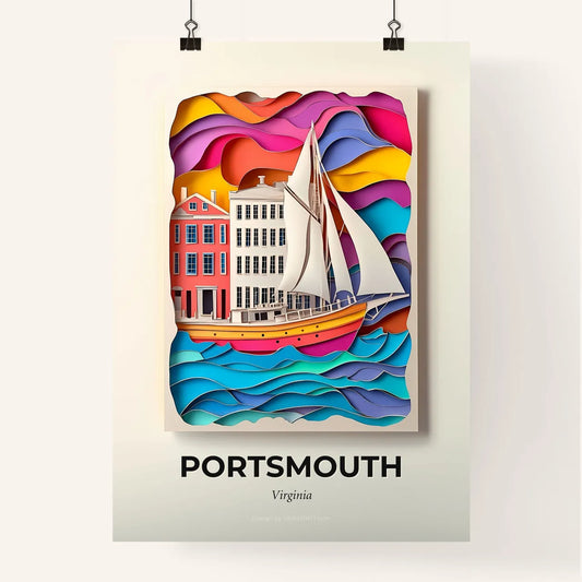 Vivid Portsmouth, Virginia, Colorful Poster