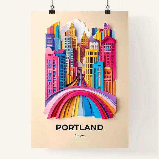 Vivid Portland, Oregon, Colorful Poster