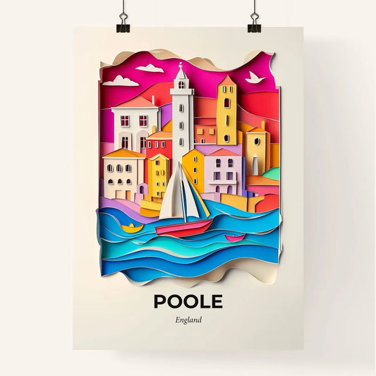 Vivid Poole, England, Colorful Poster