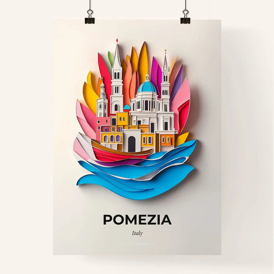 Vivid Pomezia, Italy, Colorful Poster