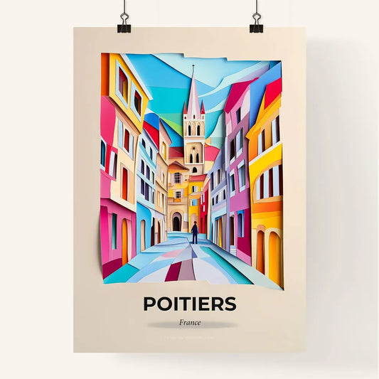 Vivid Poitiers, France, Colorful Poster