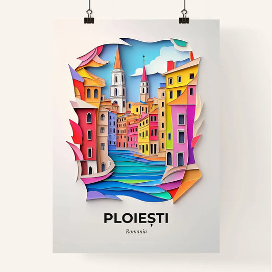 Vivid Ploiești, Romania, Colorful Poster