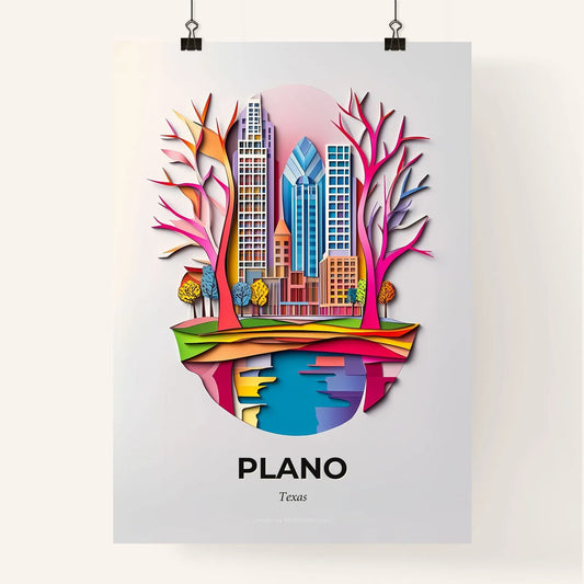 Vivid Plano, Texas, Colorful Poster