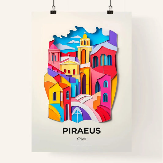 Vivid Piraeus, Greece, Colorful Poster