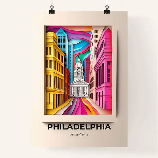 Vivid Philadelphia, Pennsylvania, Colorful Poster