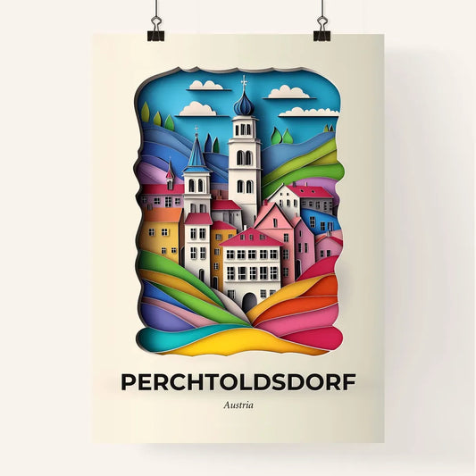 Vivid Perchtoldsdorf, Austria, Colorful Poster