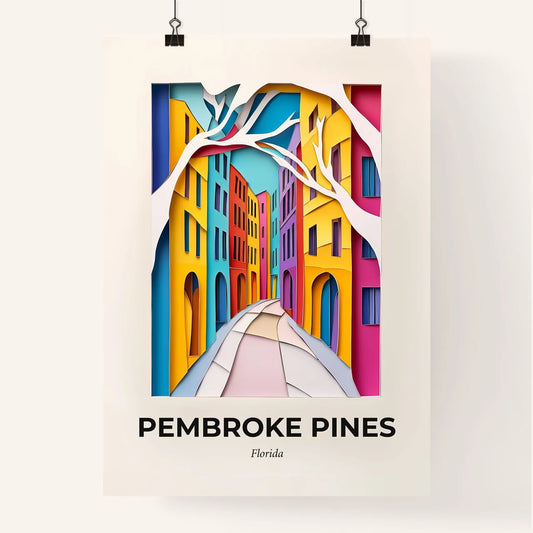 Vivid Pembroke Pines, Florida, Colorful Poster
