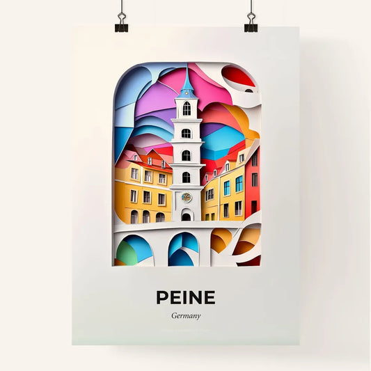 Vivid Peine, Germany, Colorful Poster