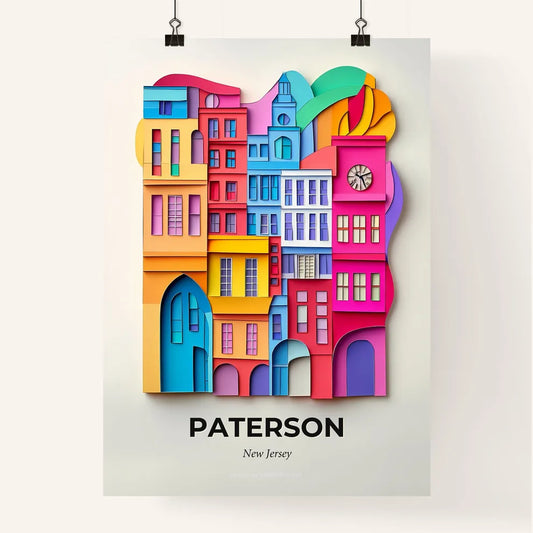 Vivid Paterson, New Jersey, Colorful Poster