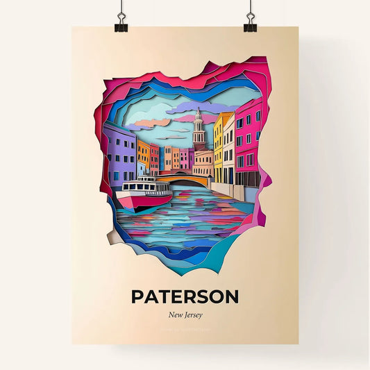 Vivid Paterson, New Jersey, Colorful Poster