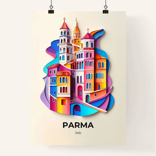 Vivid Parma, Italy, Colorful Poster