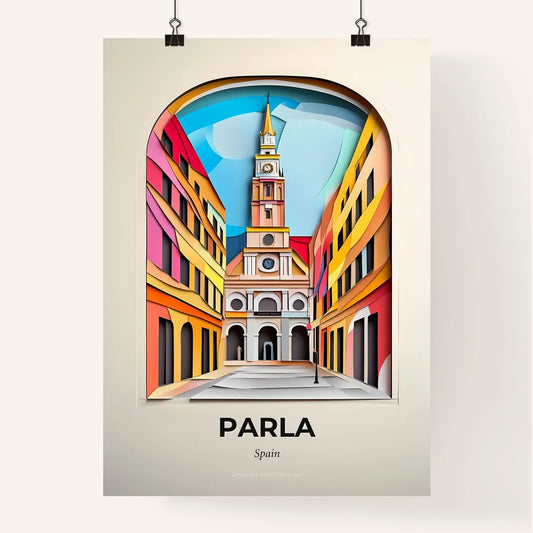 Vivid Parla, Spain, Colorful Poster