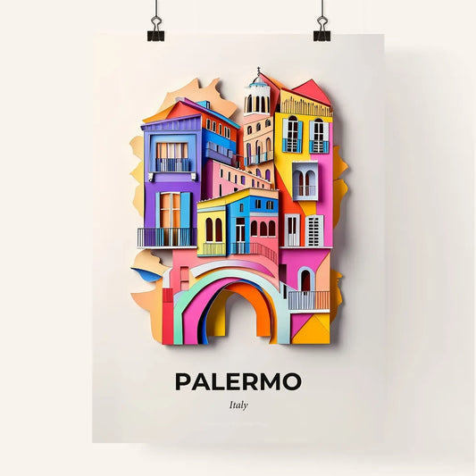 Vivid Palermo, Italy, Colorful Poster