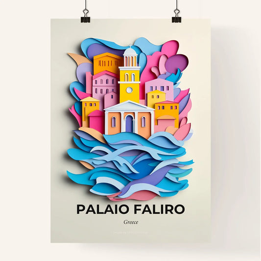 Vivid Palaio Faliro, Greece, Colorful Poster