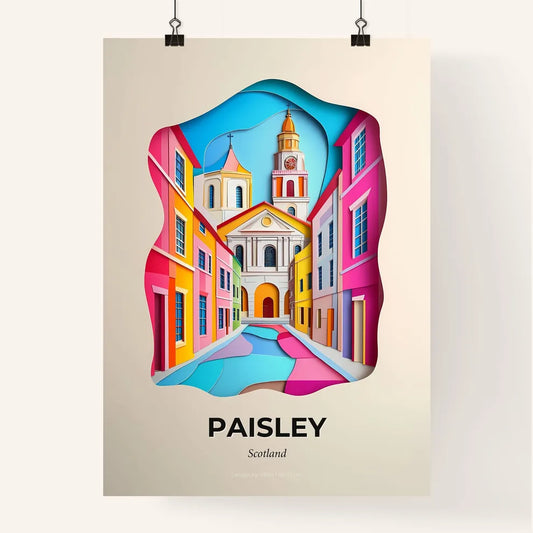 Vivid Paisley, Scotland, Colorful Poster
