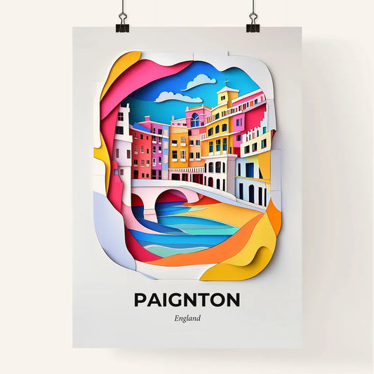 Vivid Paignton, England, Colorful Poster