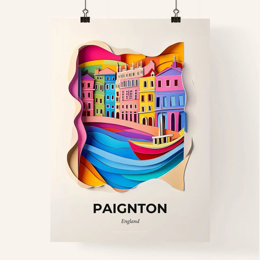Vivid Paignton, England, Colorful Poster