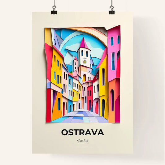 Vivid Ostrava, Czechia, Colorful Poster