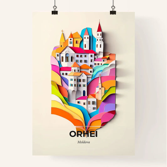 Vivid Orhei, Moldova, Colorful Poster